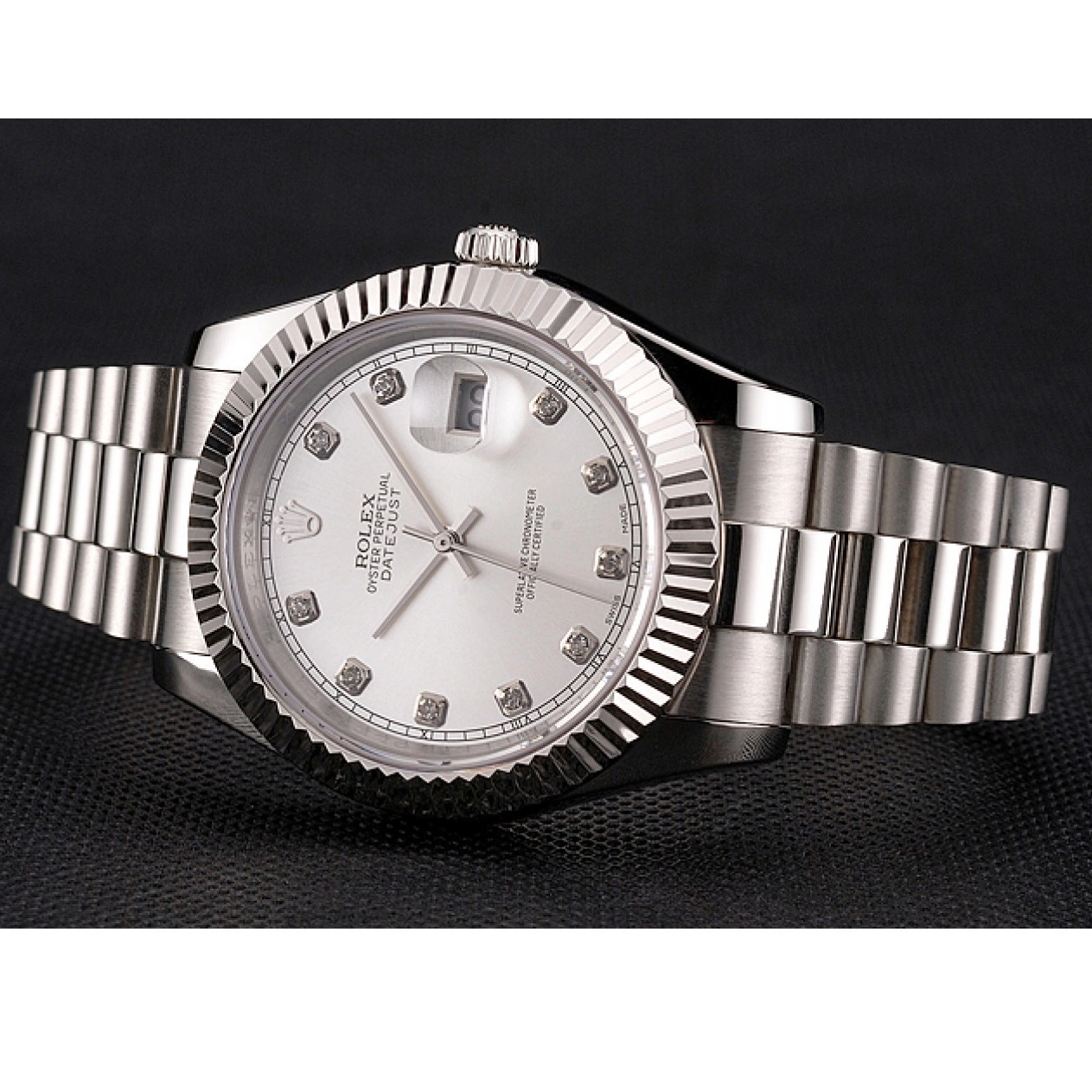 Good Copy Rolex Watches Rolex And Case Dial Bracelet Steel Swiss Stainless Datejust Silver 0722